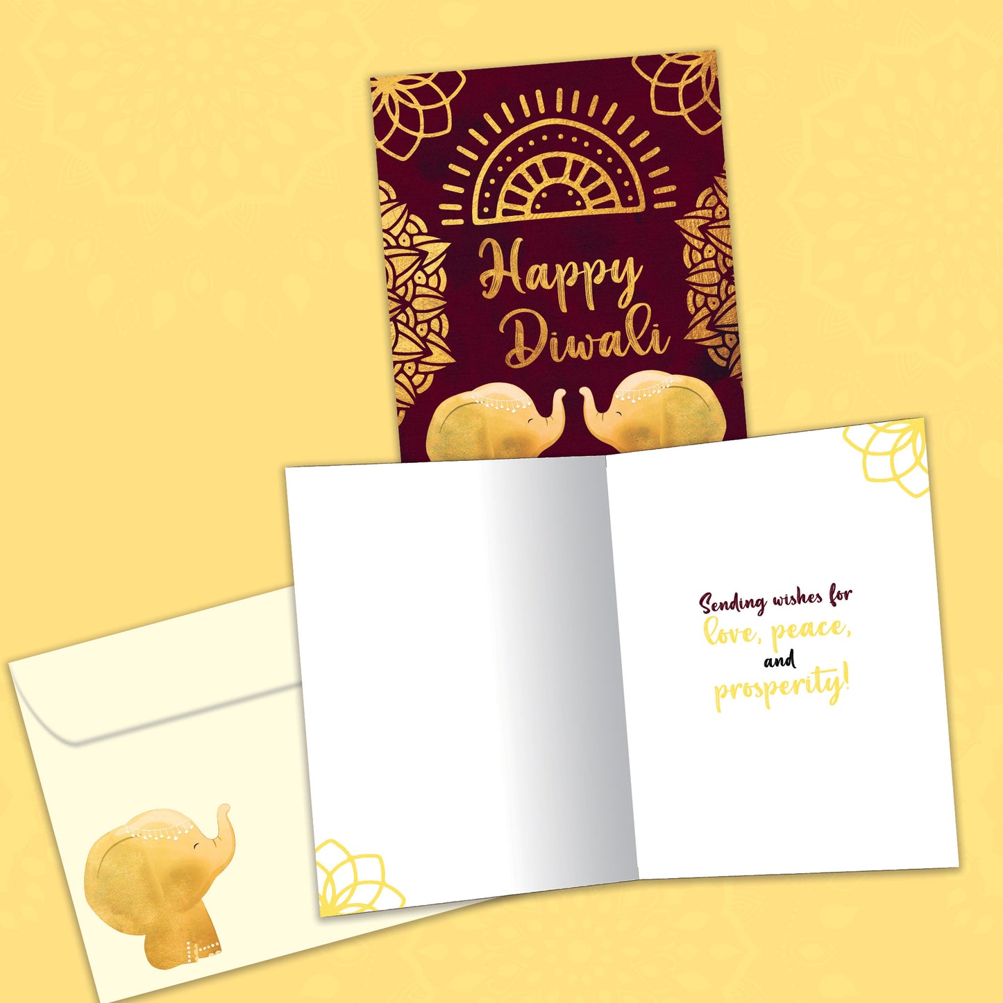 Gold Elephants Diwali