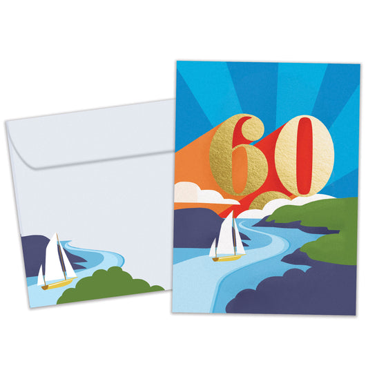 Smooth Sailing 60 Milestone Birthday Card