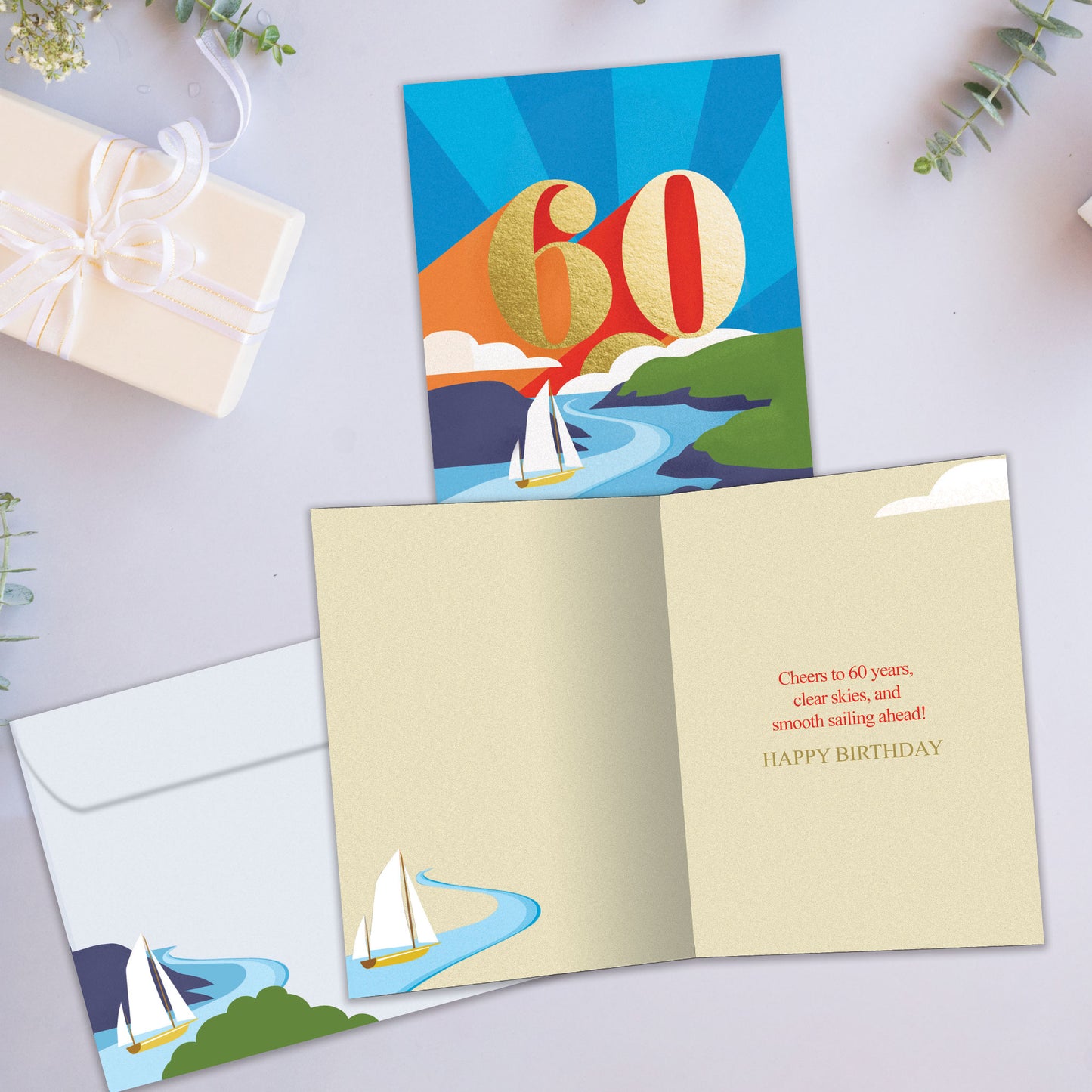 Smooth Sailing 60 Milestone Birthday Card