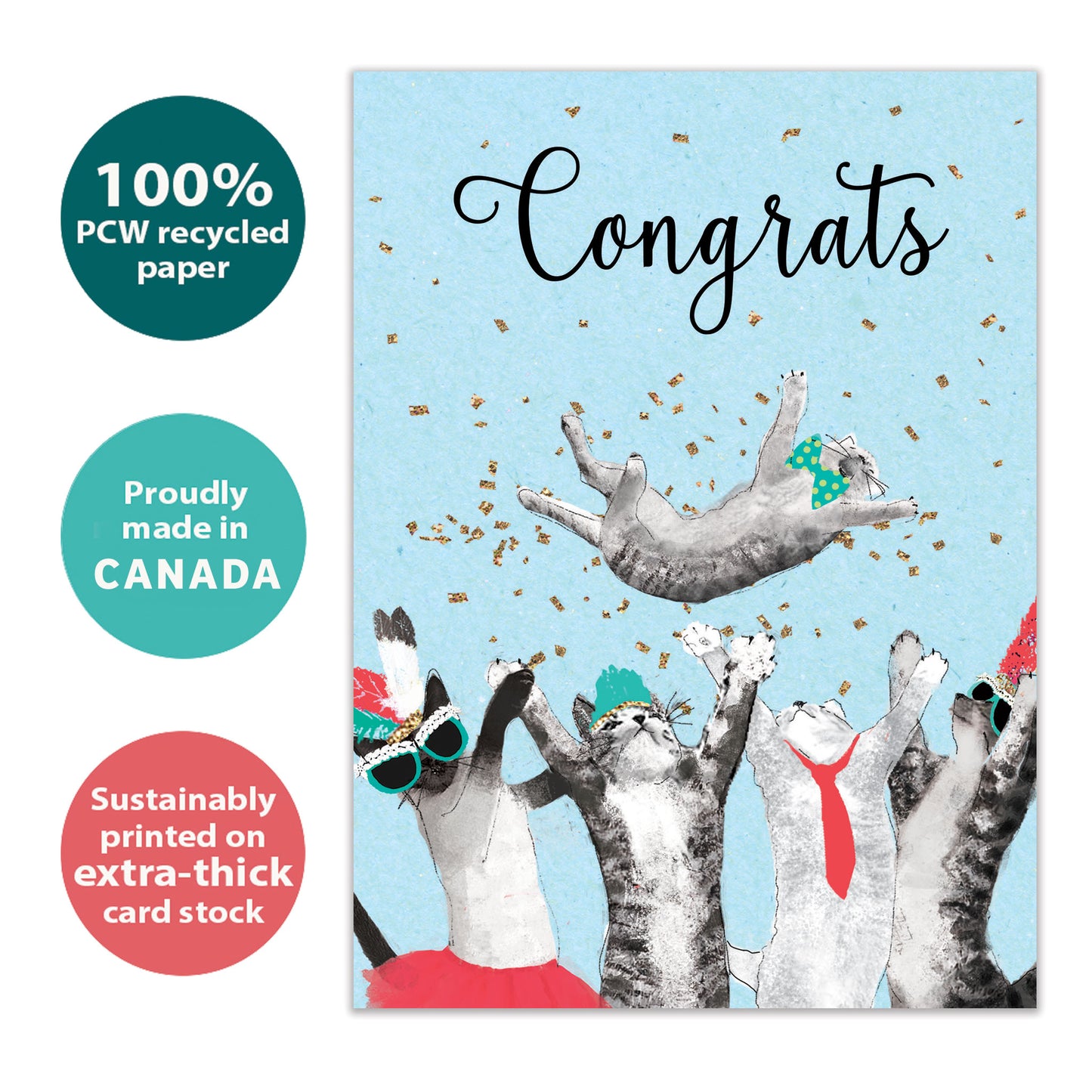 Cat Congrats Congratulations Card