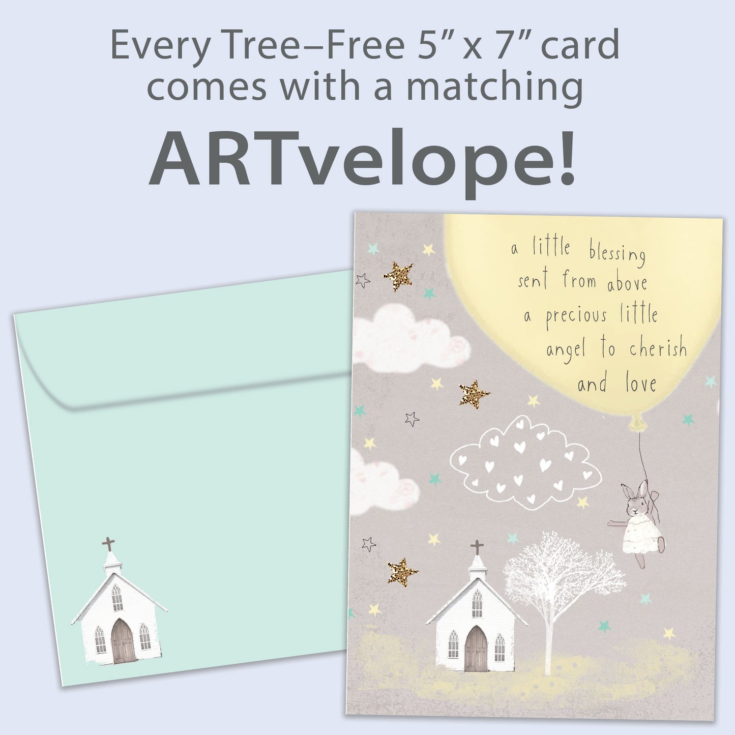 A Little Blessing Christening Card