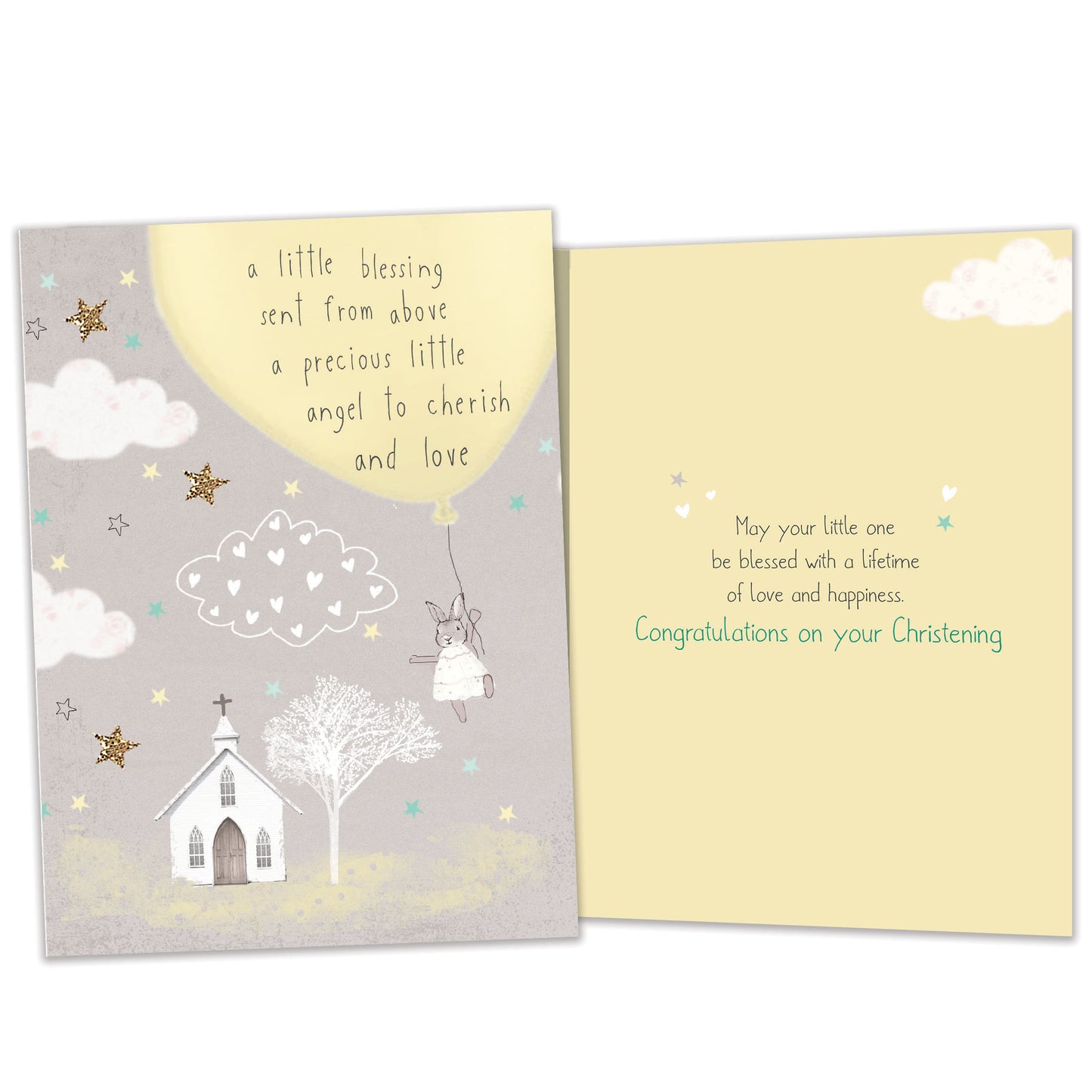 A Little Blessing Christening Card