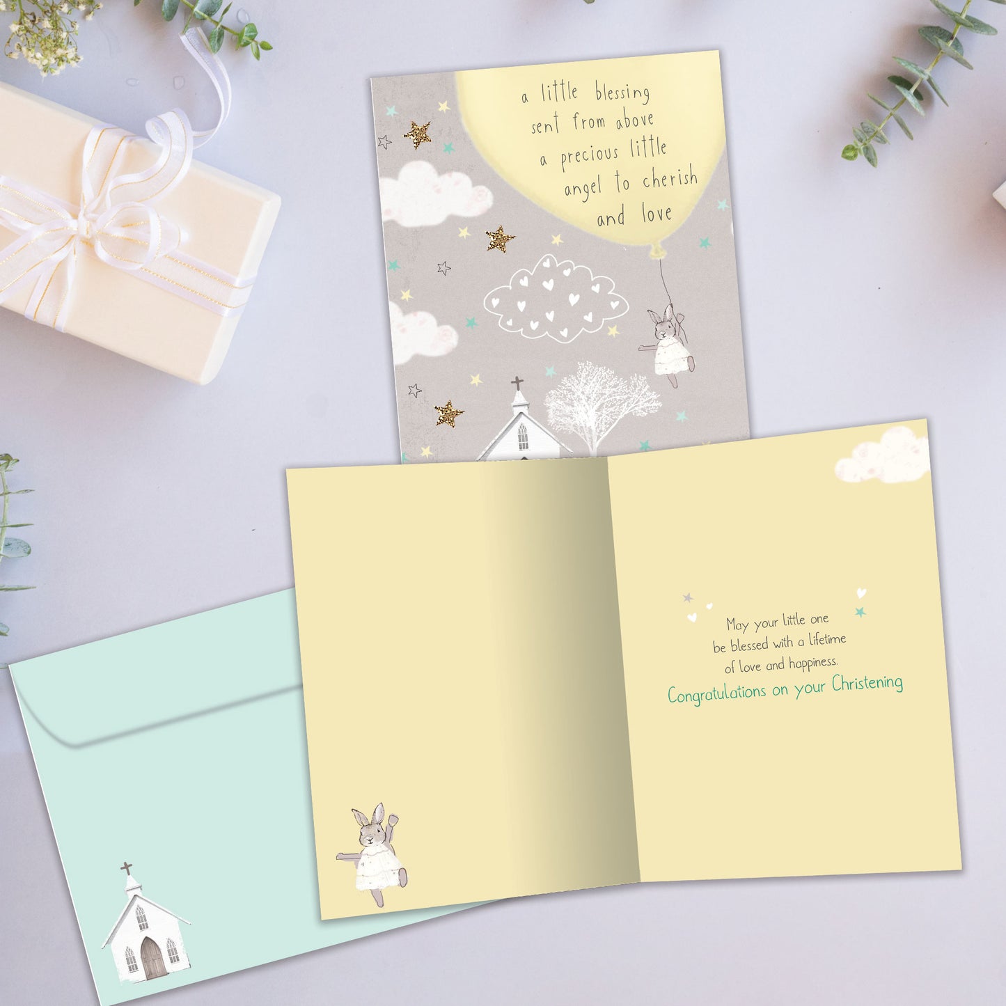 A Little Blessing Christening Card