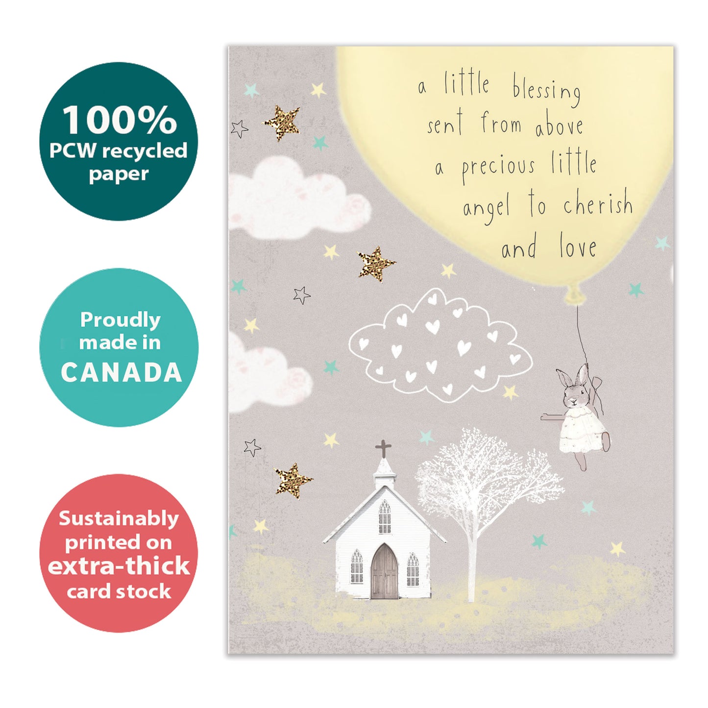 A Little Blessing Christening Card