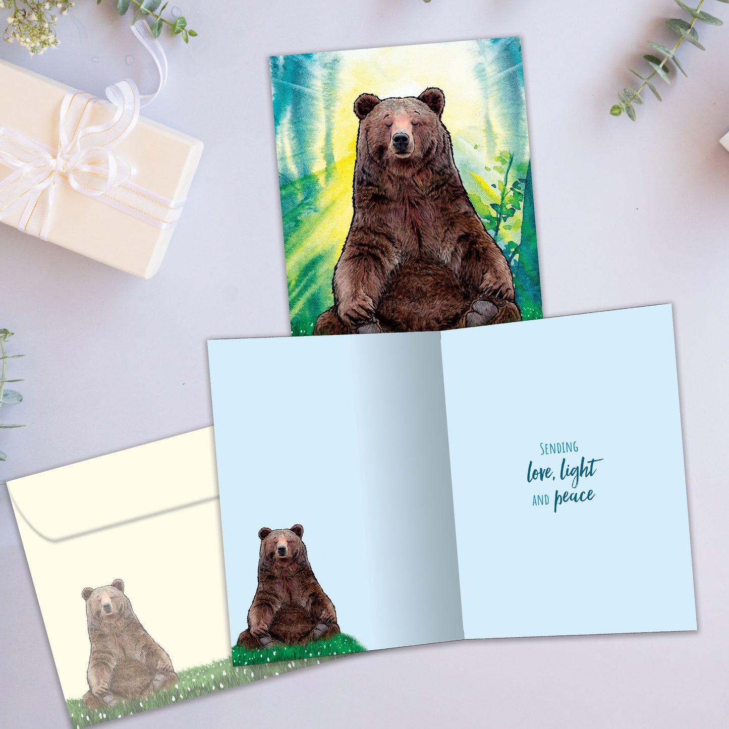 Peaceful Bear Just Because Card
