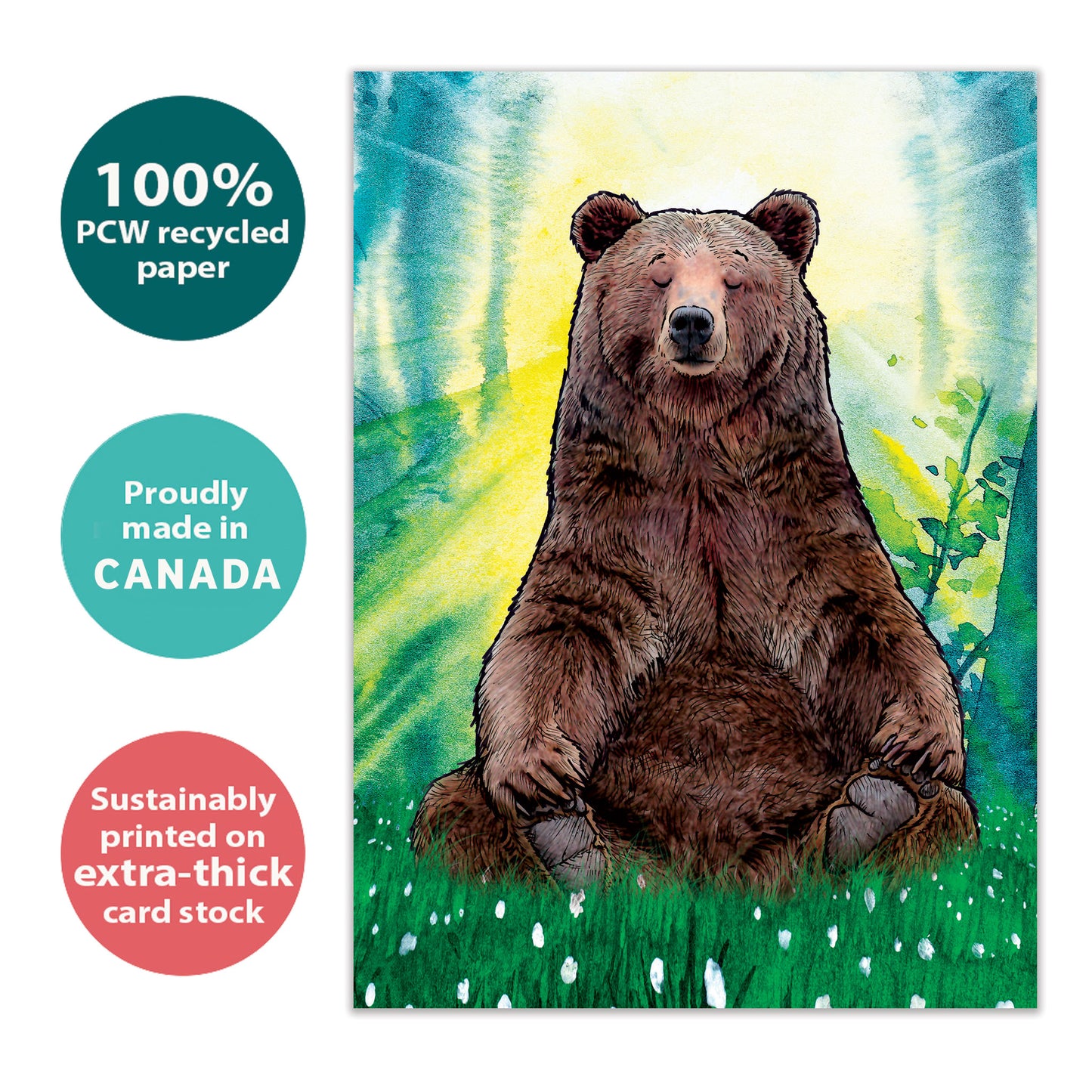 Peaceful Bear Just Because Card