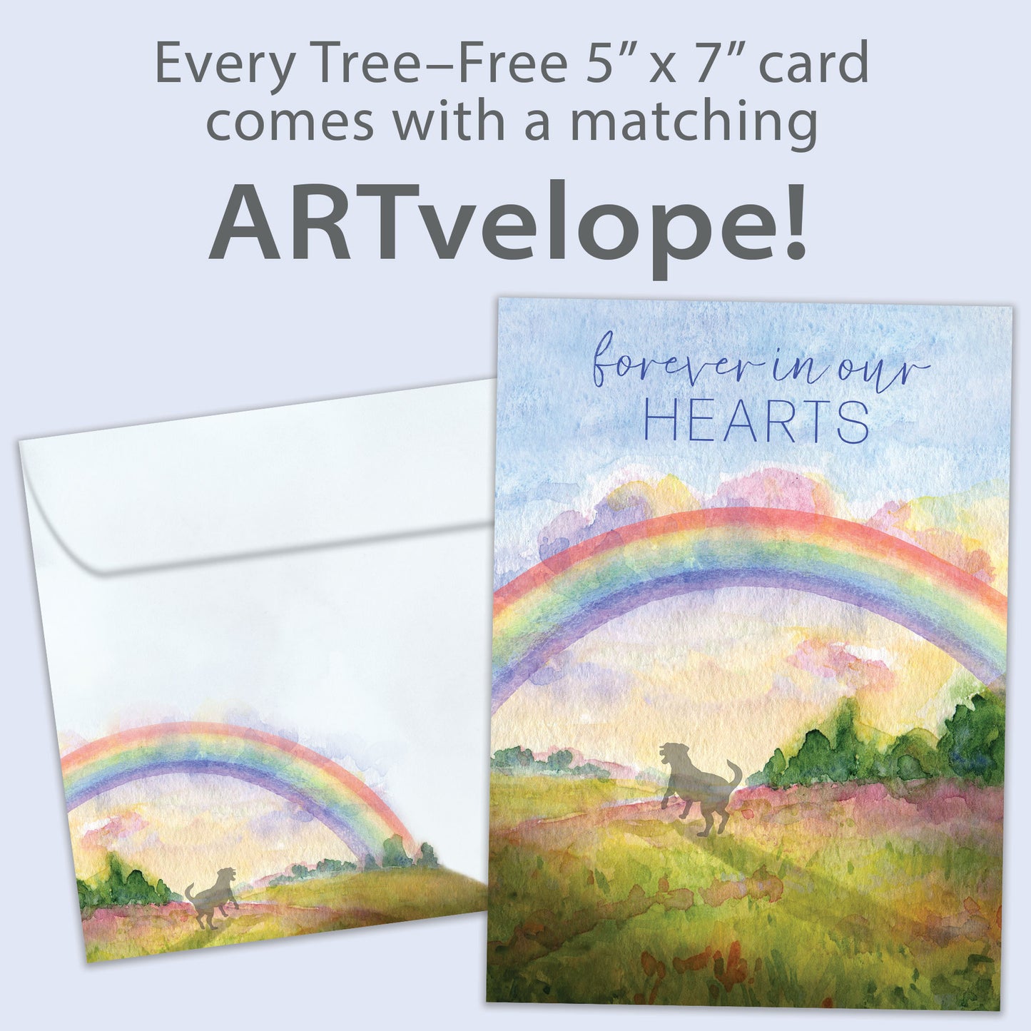Sweet Dog Rainbow Pet Sympathy Card