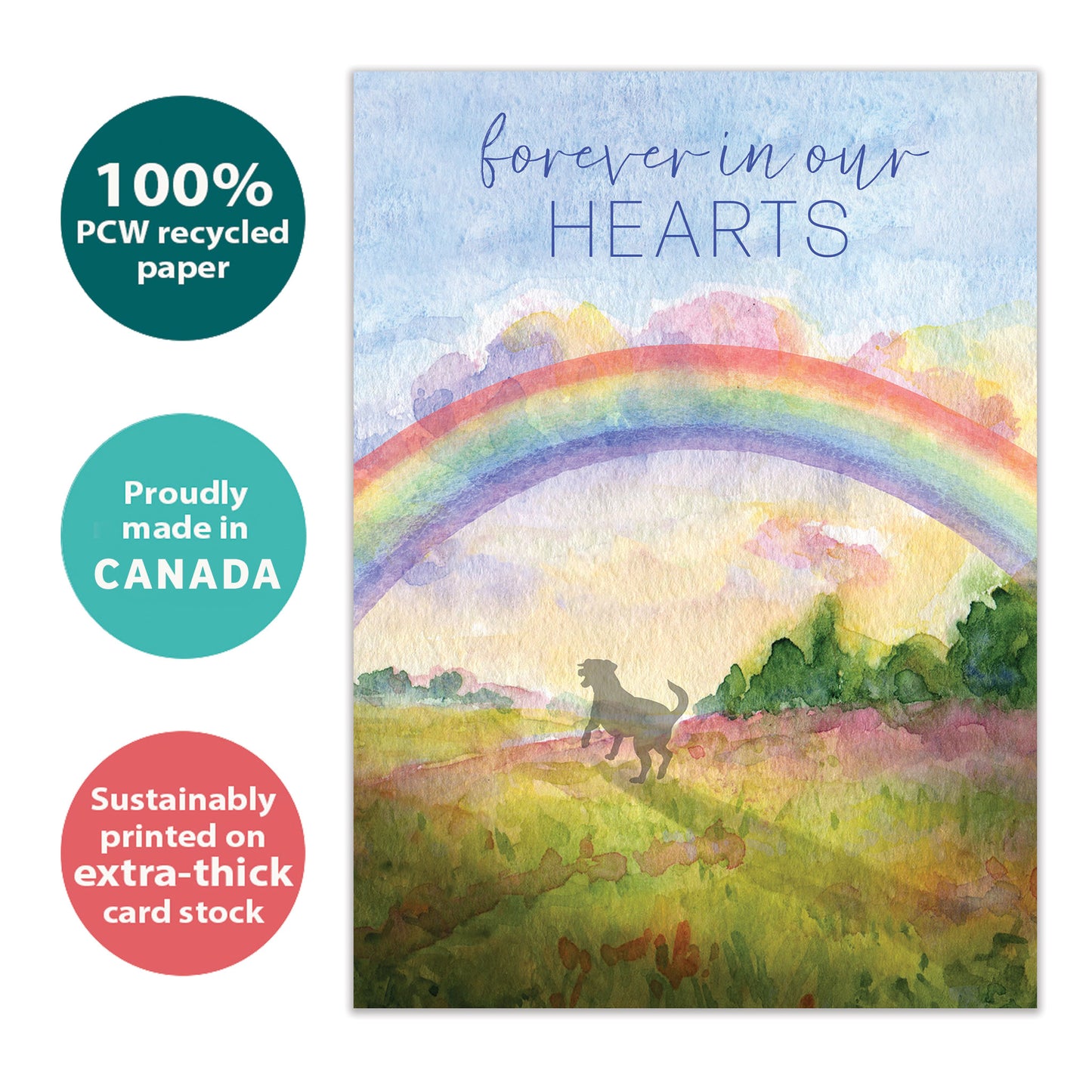 Sweet Dog Rainbow Pet Sympathy Card