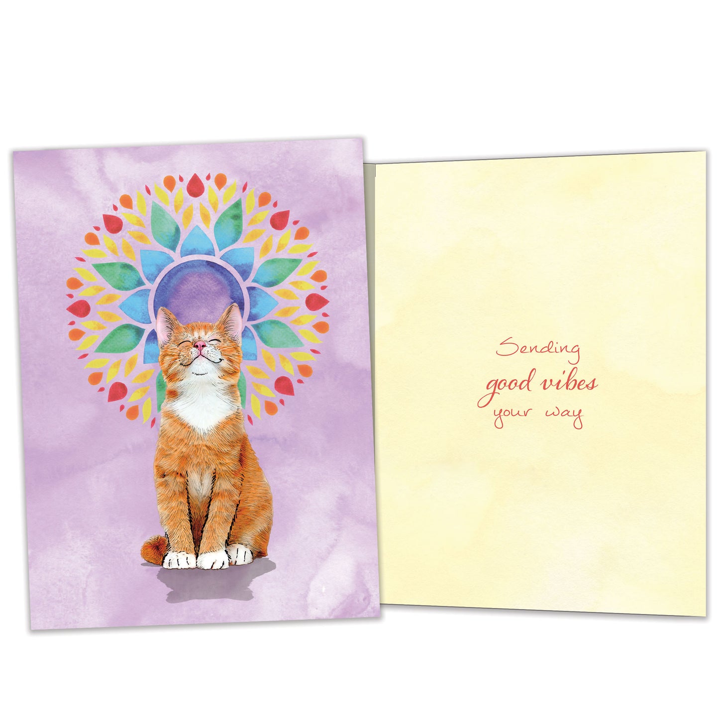 Good Vibes Cat Just Because Card