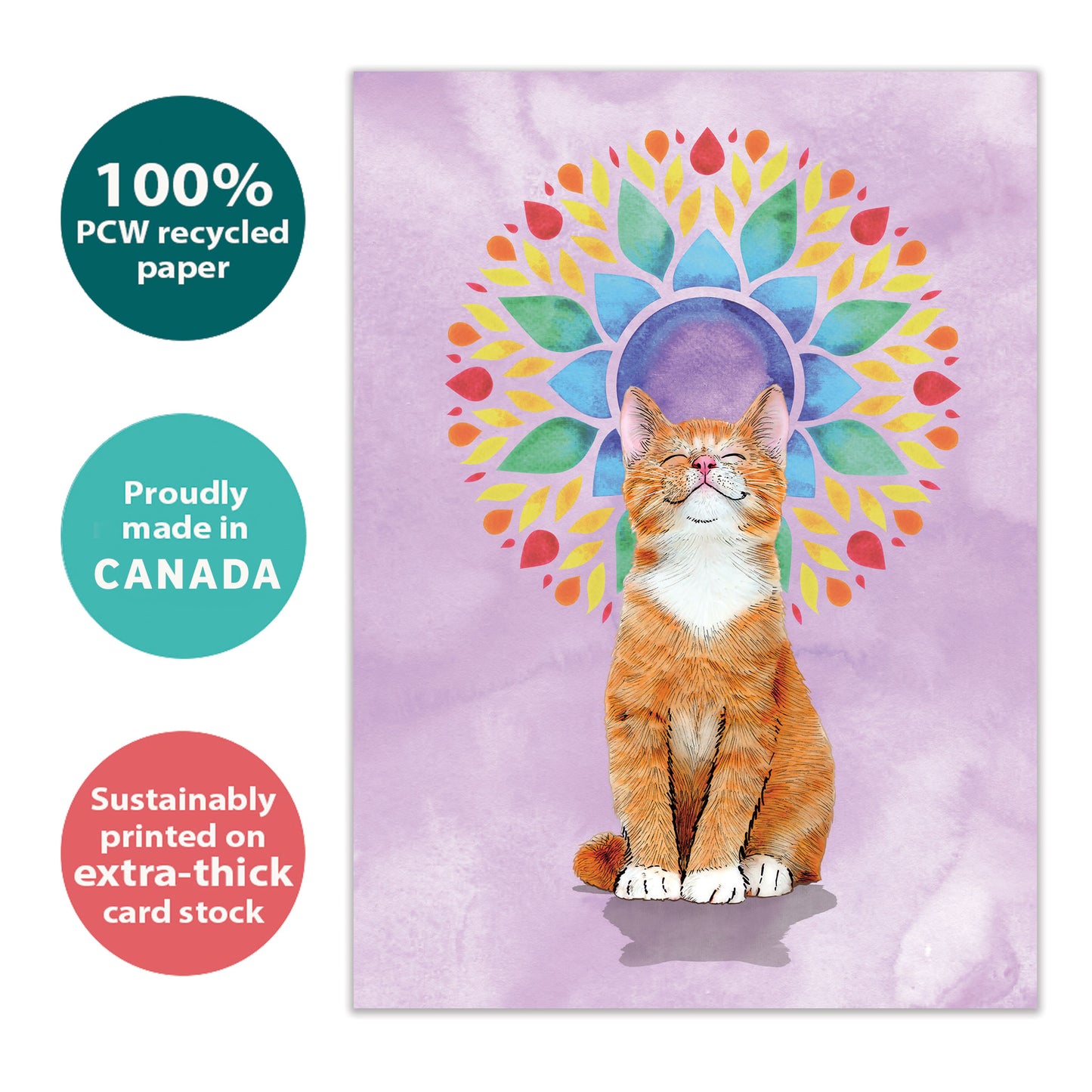 Good Vibes Cat Just Because Card