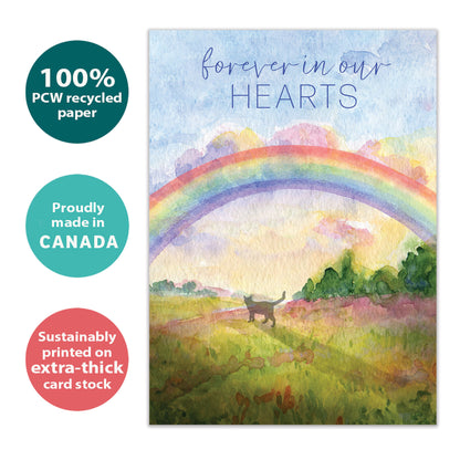 Sweet Cat Rainbow Pet Sympathy Card