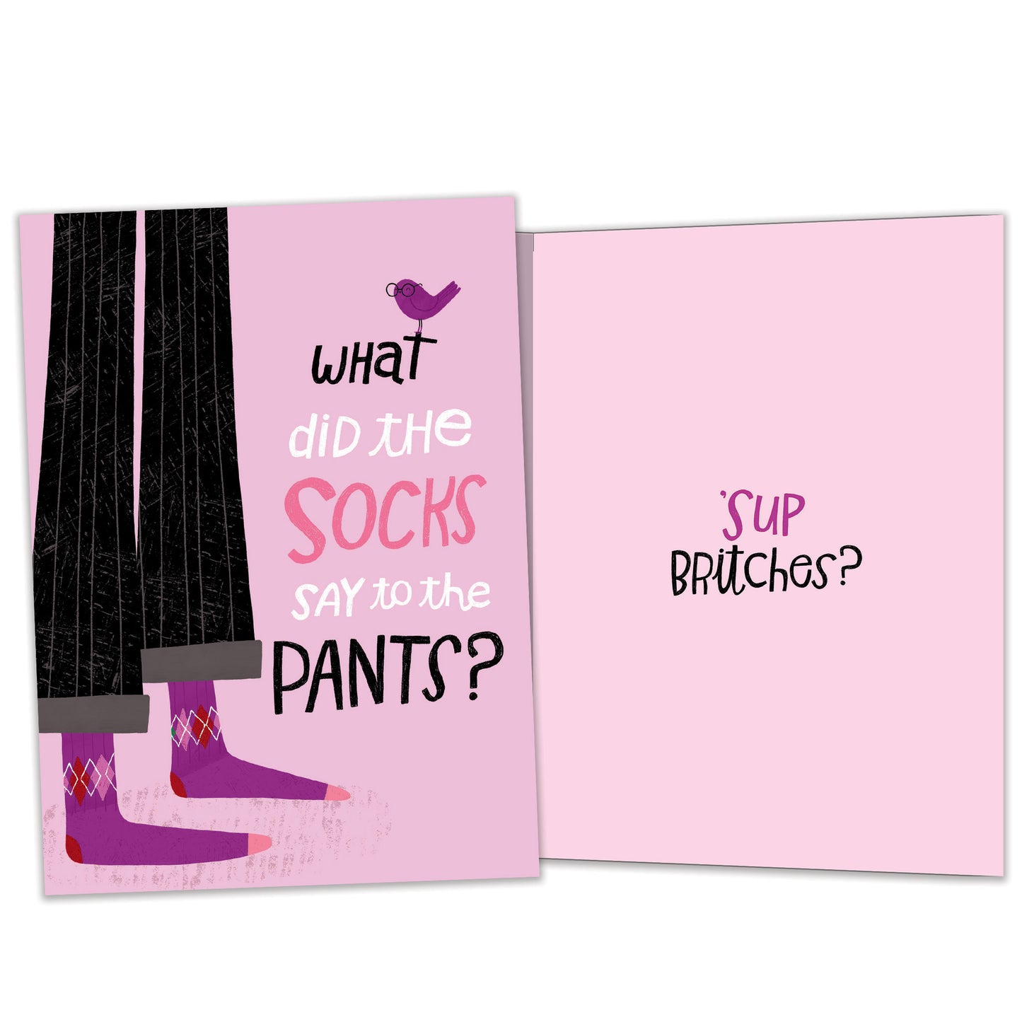 Socks and Pants Just Because Card