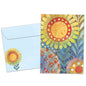 Front view of an All Occasion greeting card and matching envelope featuring a large sunflower illustration.