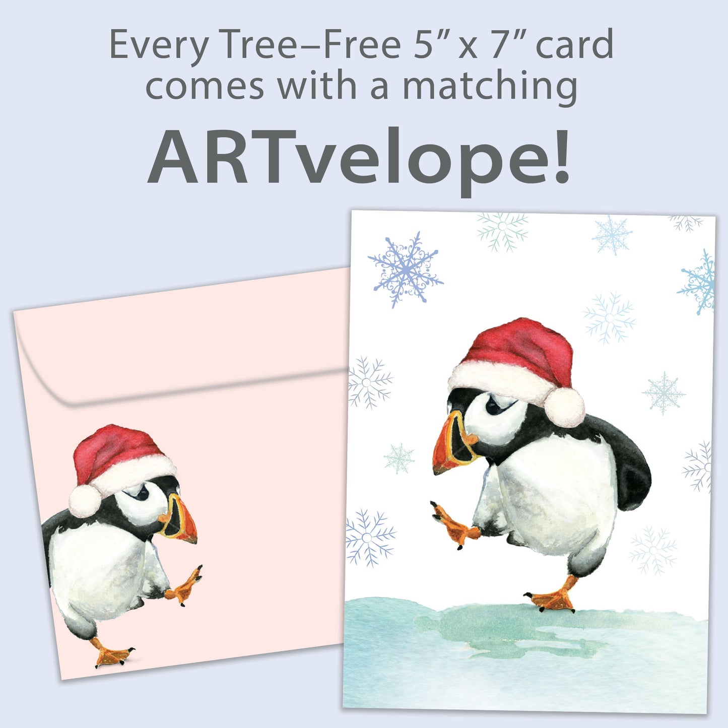 Puffin Dance Christmas Card