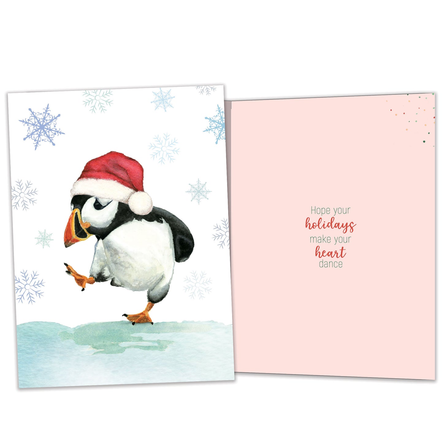 Puffin Dance Christmas Card
