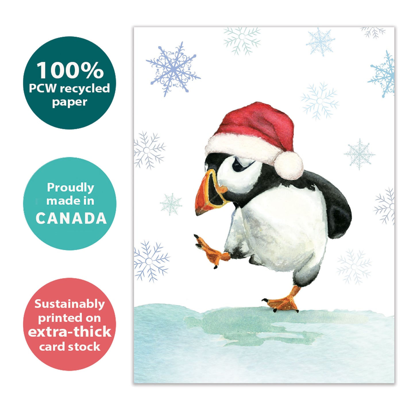 Puffin Dance Christmas Card