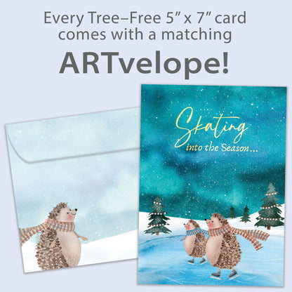 Happy Hedgehogs Christmas Card
