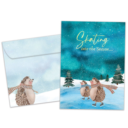 Happy Hedgehogs Christmas Card