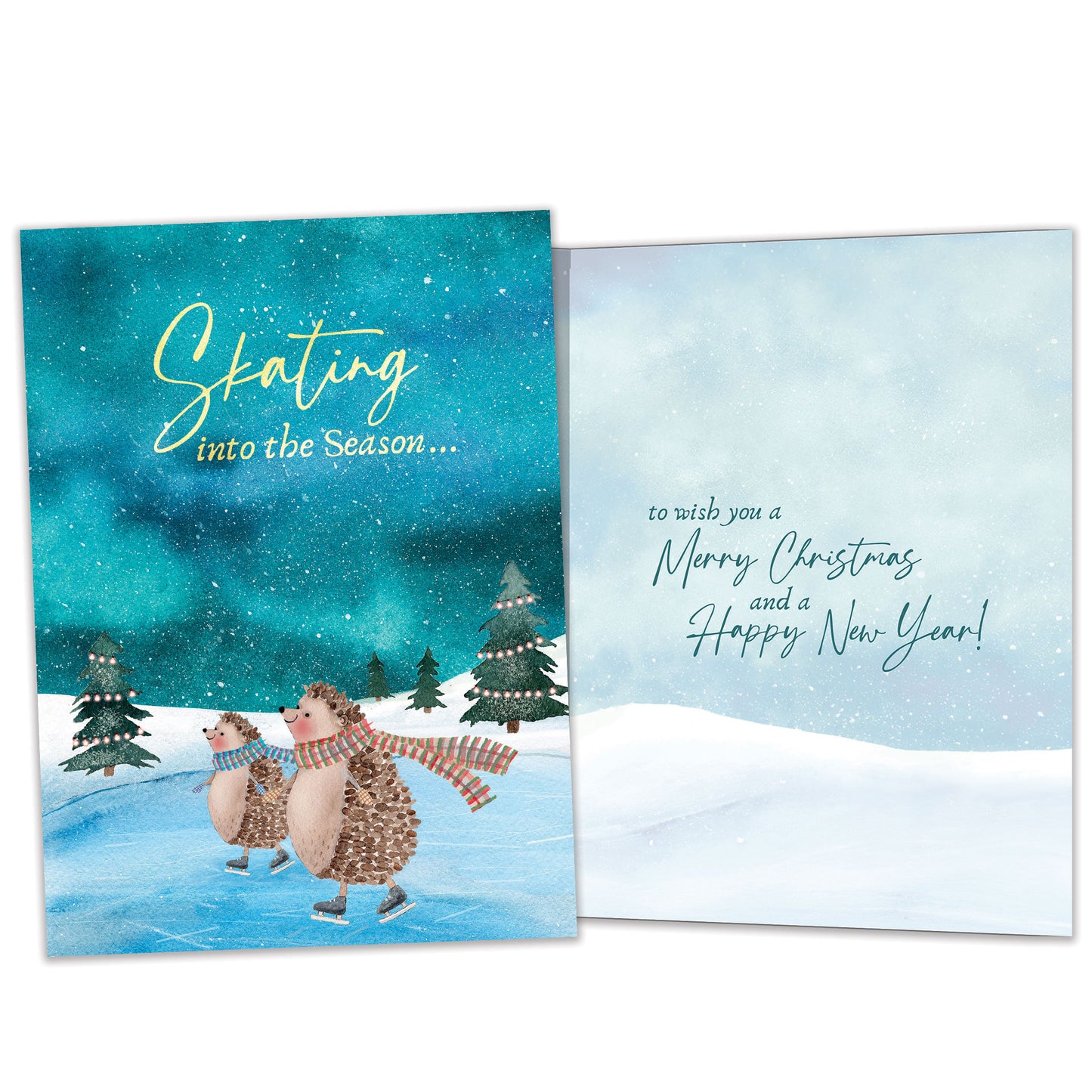 Happy Hedgehogs Christmas Card
