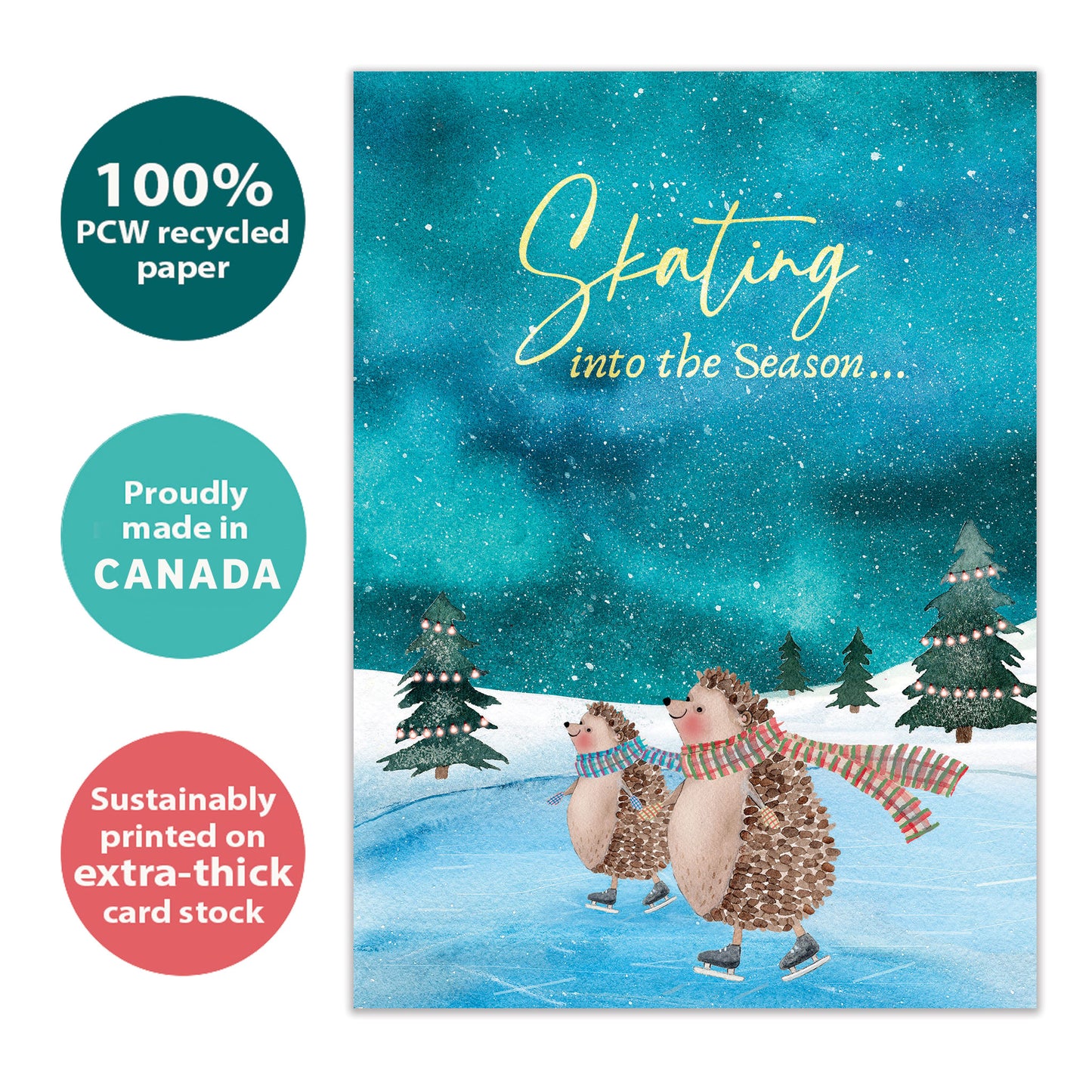 Happy Hedgehogs Christmas Card