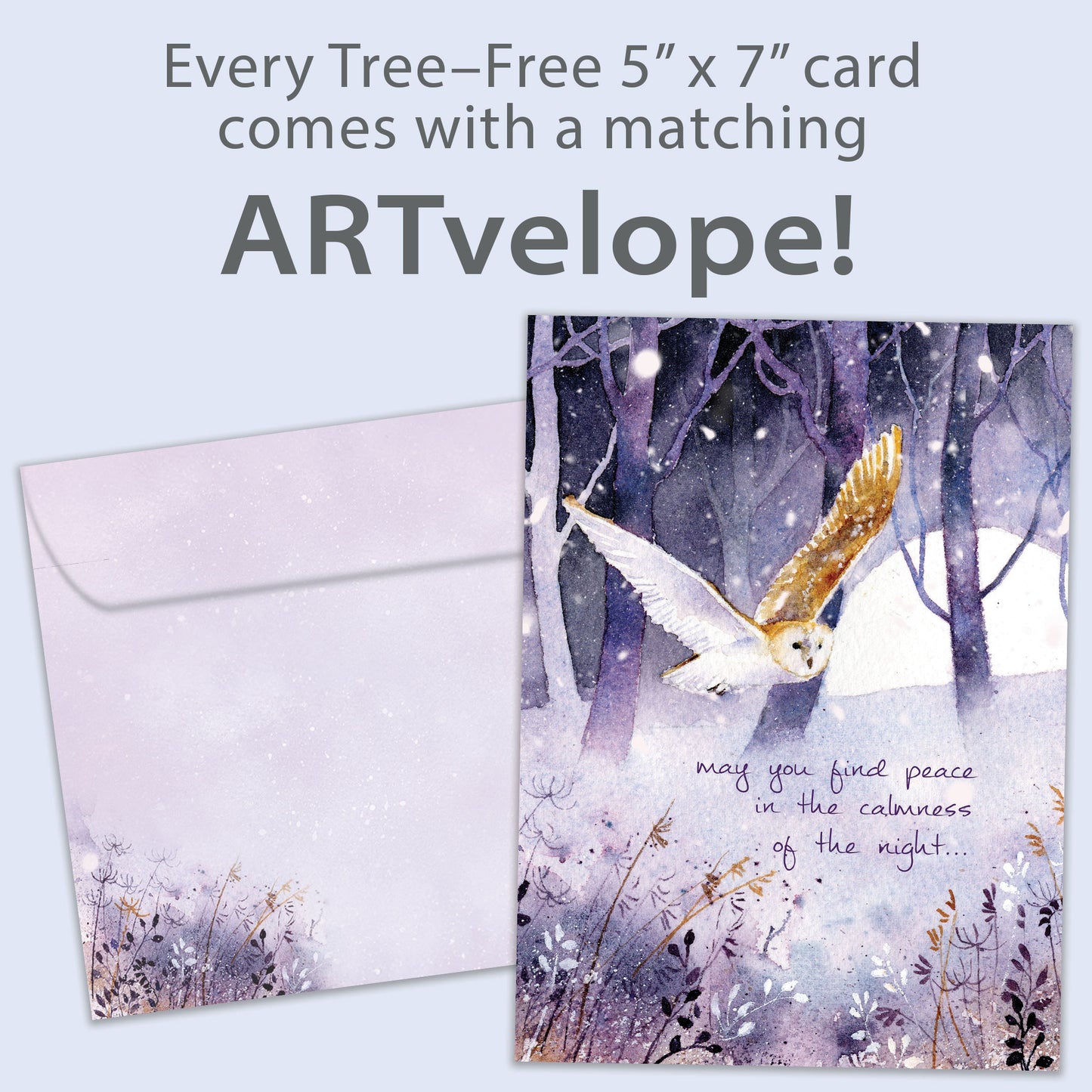 Owl Calmness Solstice Card