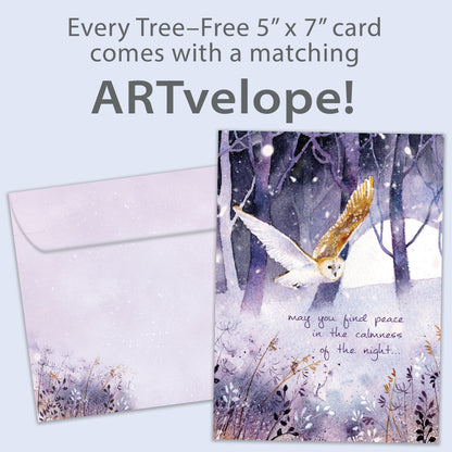 Owl Calmness Solstice Card