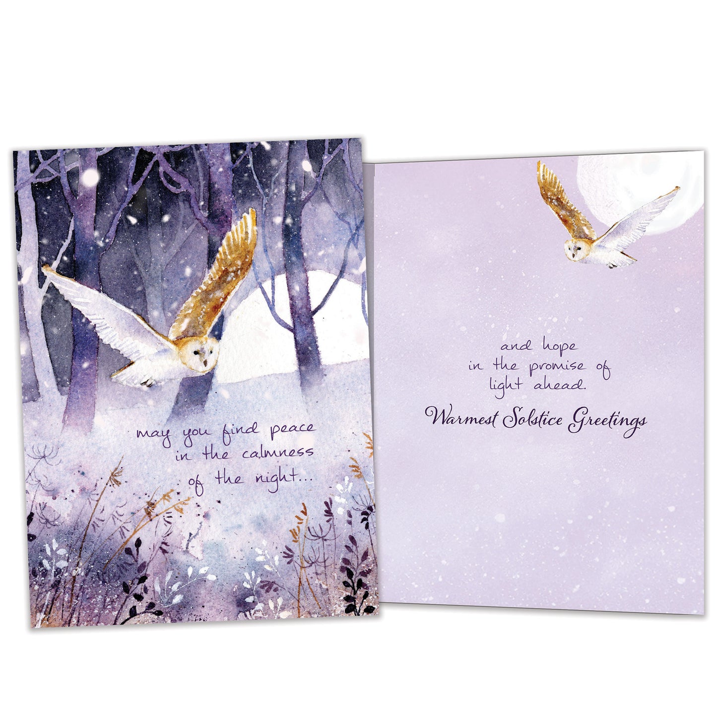 Owl Calmness Solstice Card
