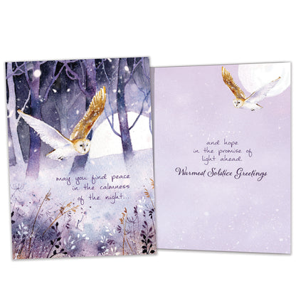 Owl Calmness Solstice Card