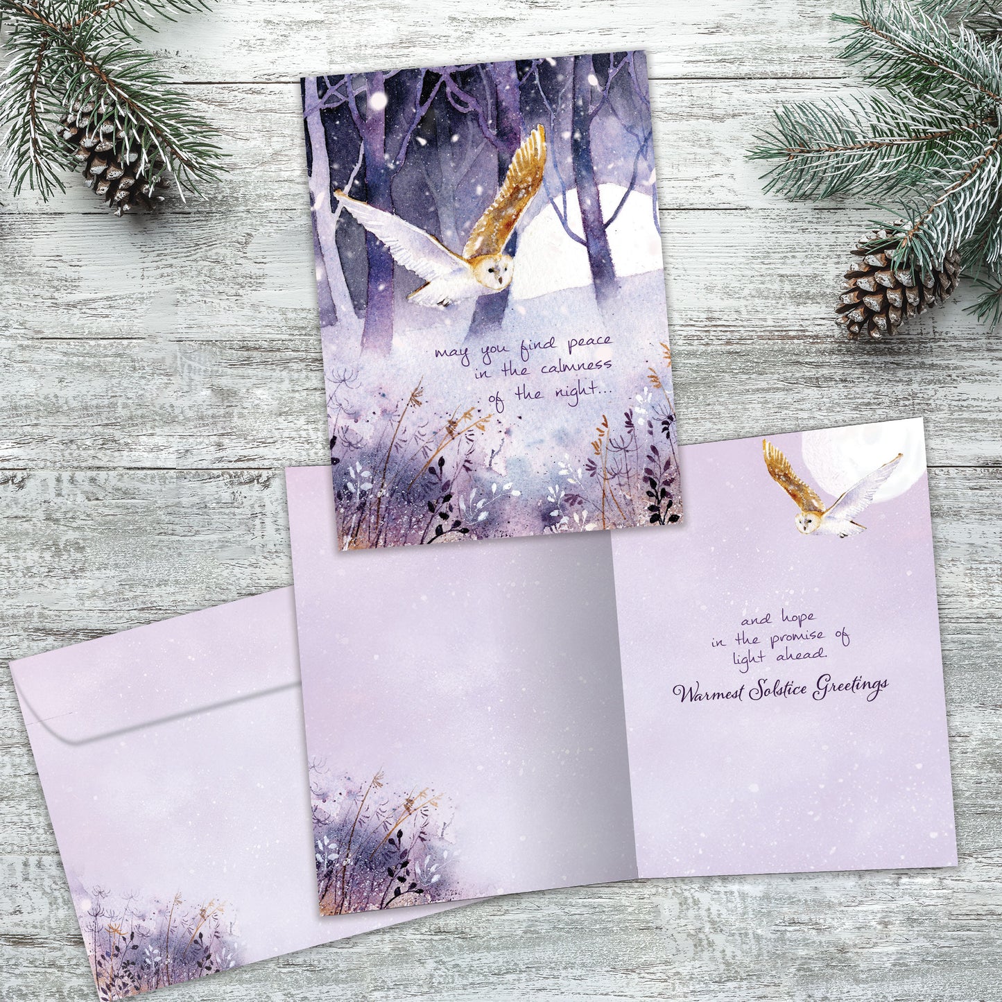 Owl Calmness Solstice Card