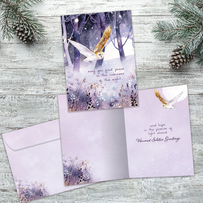 Owl Calmness Solstice Card
