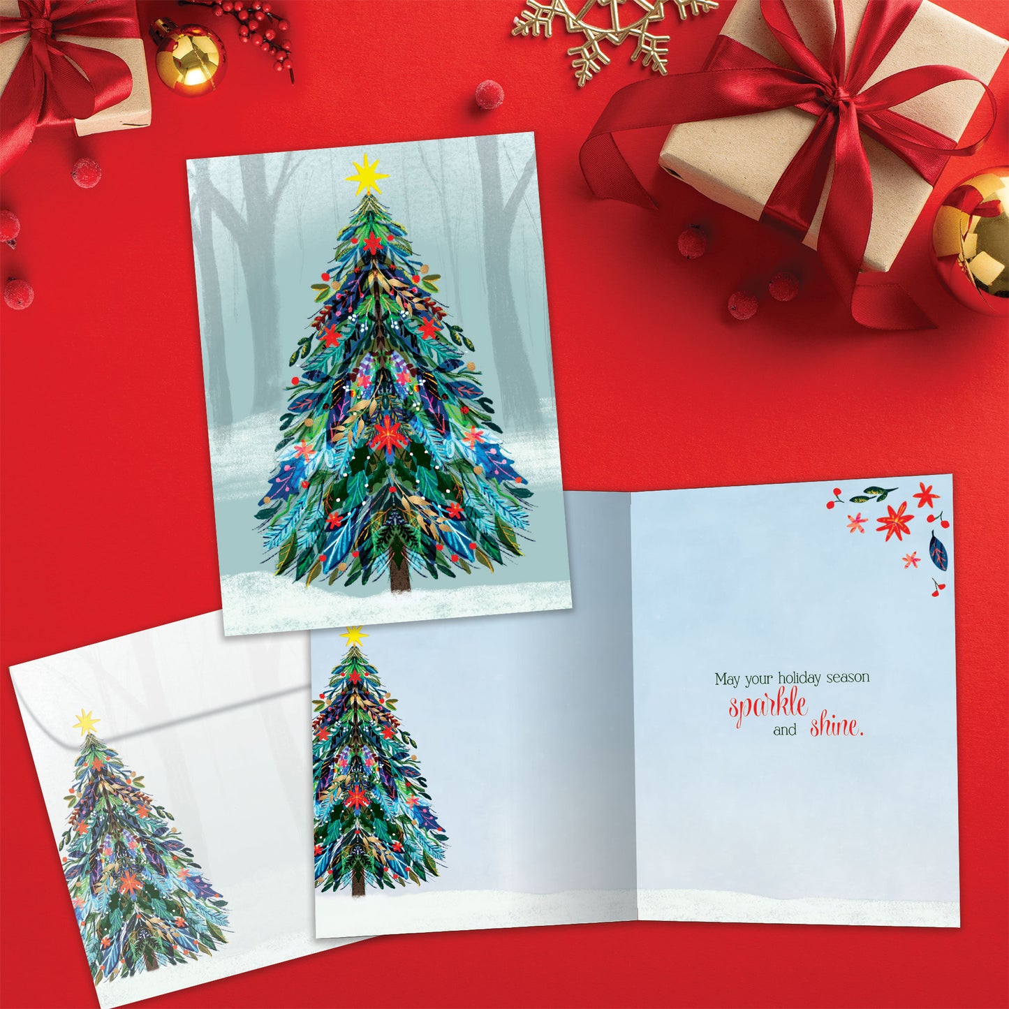 Tree Sparkle Christmas Card