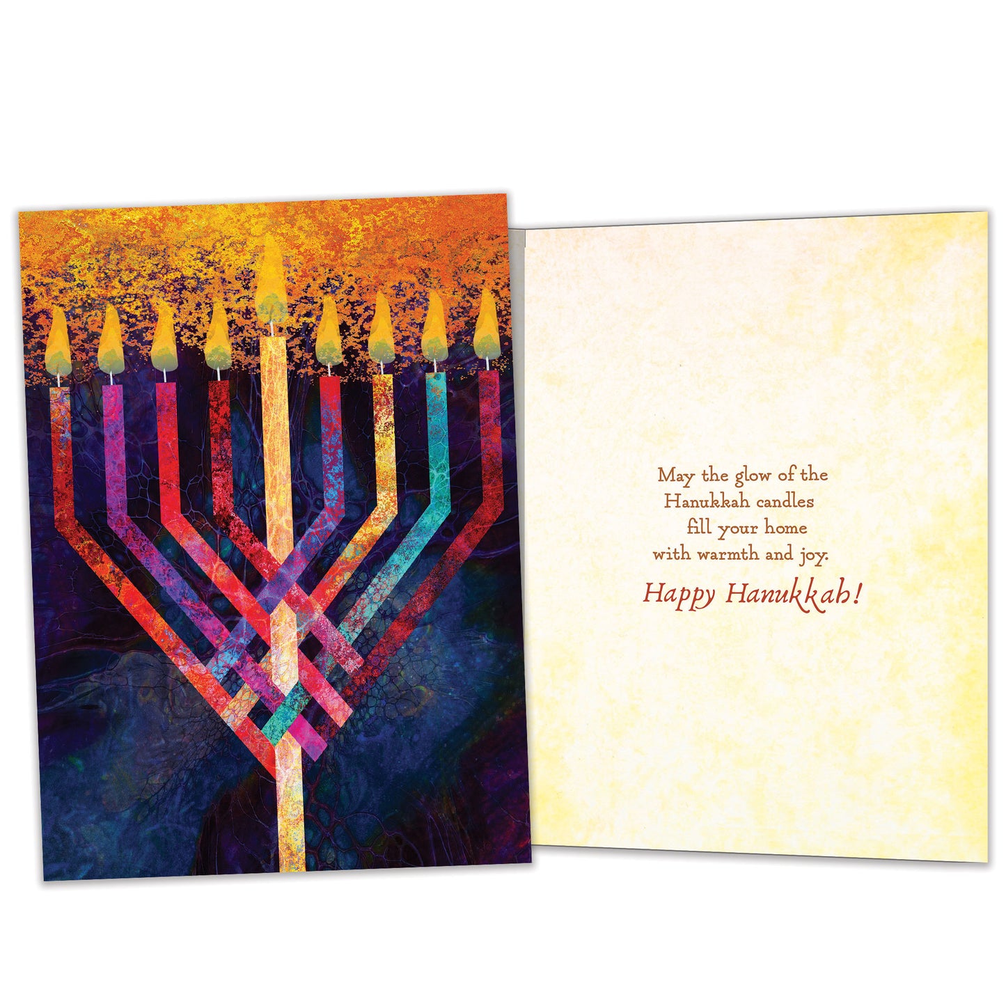 Menorah Glow Hanukkah Card