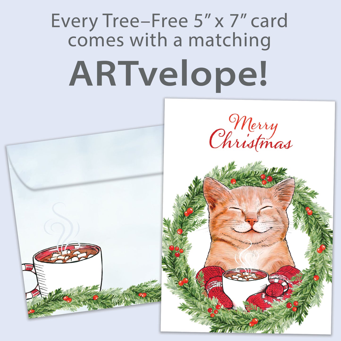 Joyous Cat Christmas Card