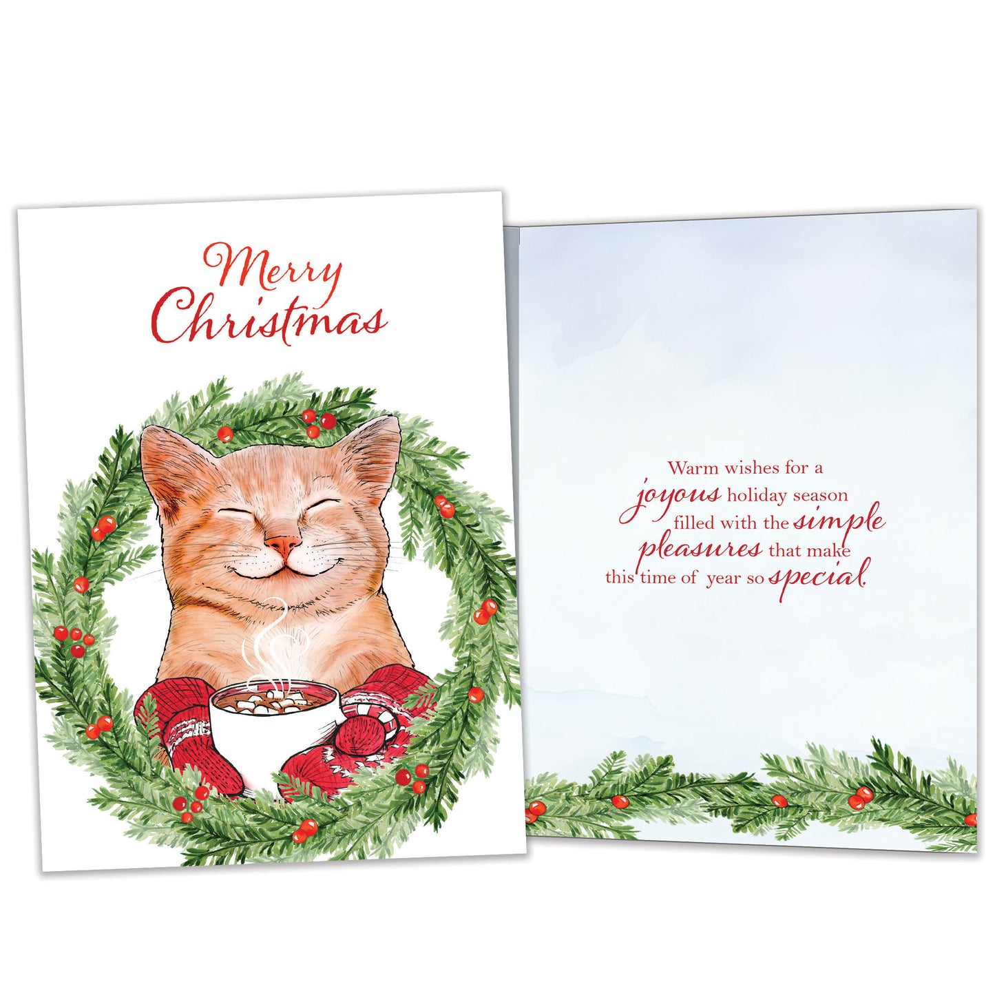 Joyous Cat Christmas Card