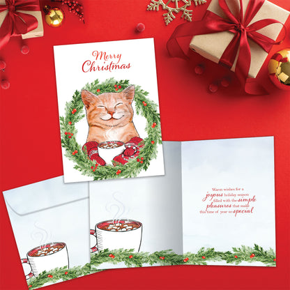 Joyous Cat Christmas Card