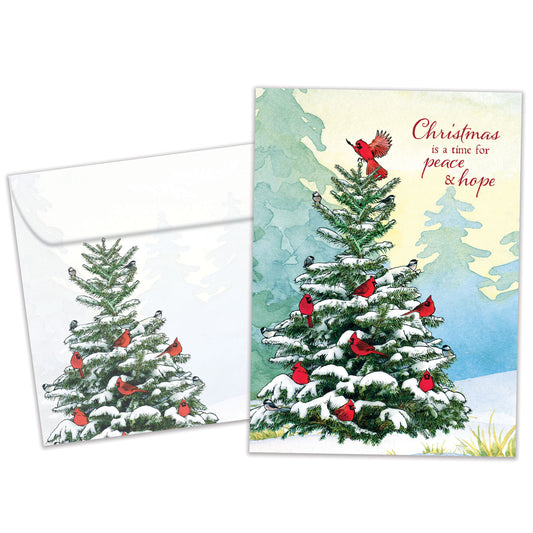 Cardinal Peace Christmas Card