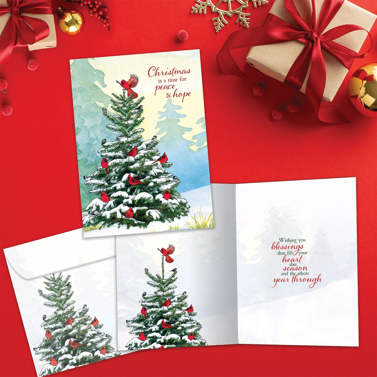 Cardinal Peace Christmas Card