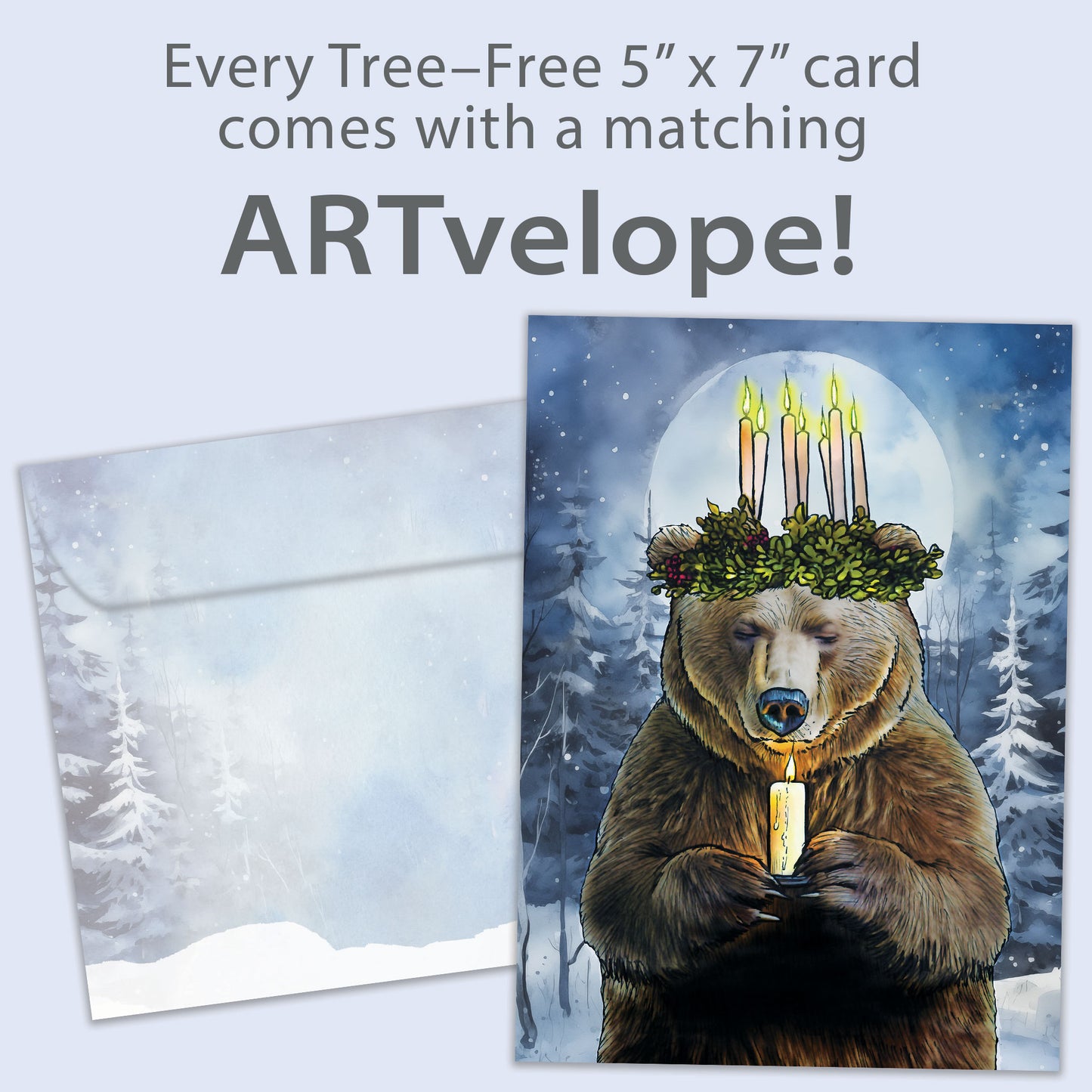 Bear Light Solstice Card