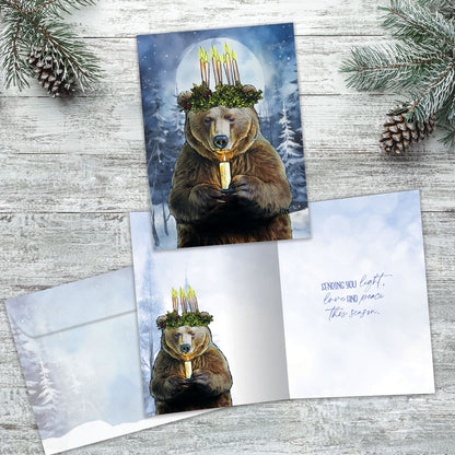 Bear Light Solstice Card