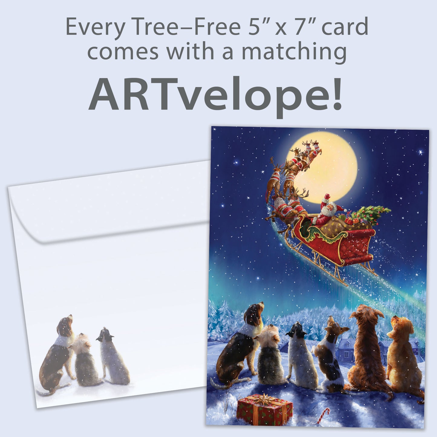 Dog Magic Christmas Card