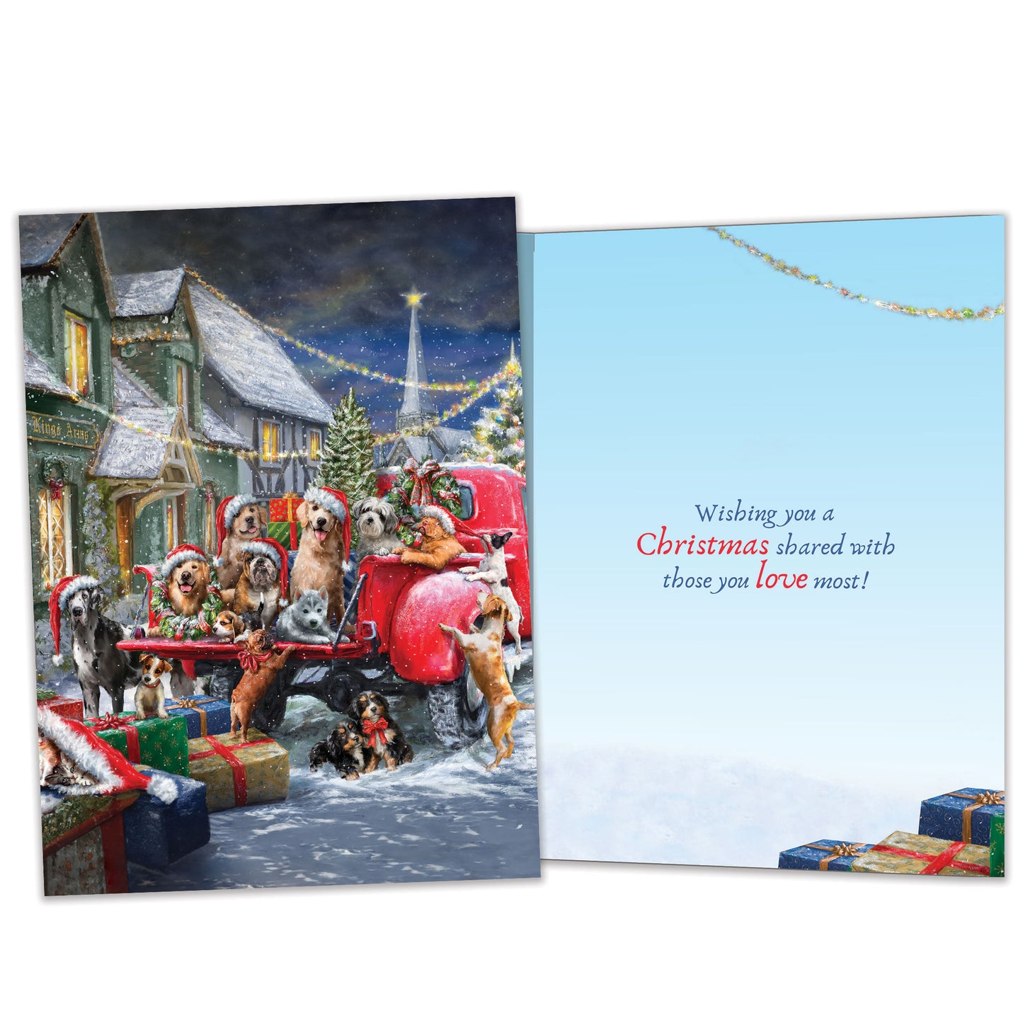 Dog Love Christmas Card