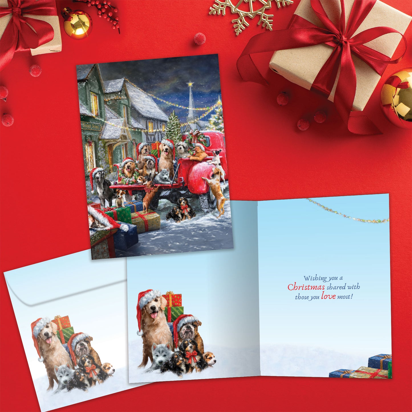 Dog Love Christmas Card