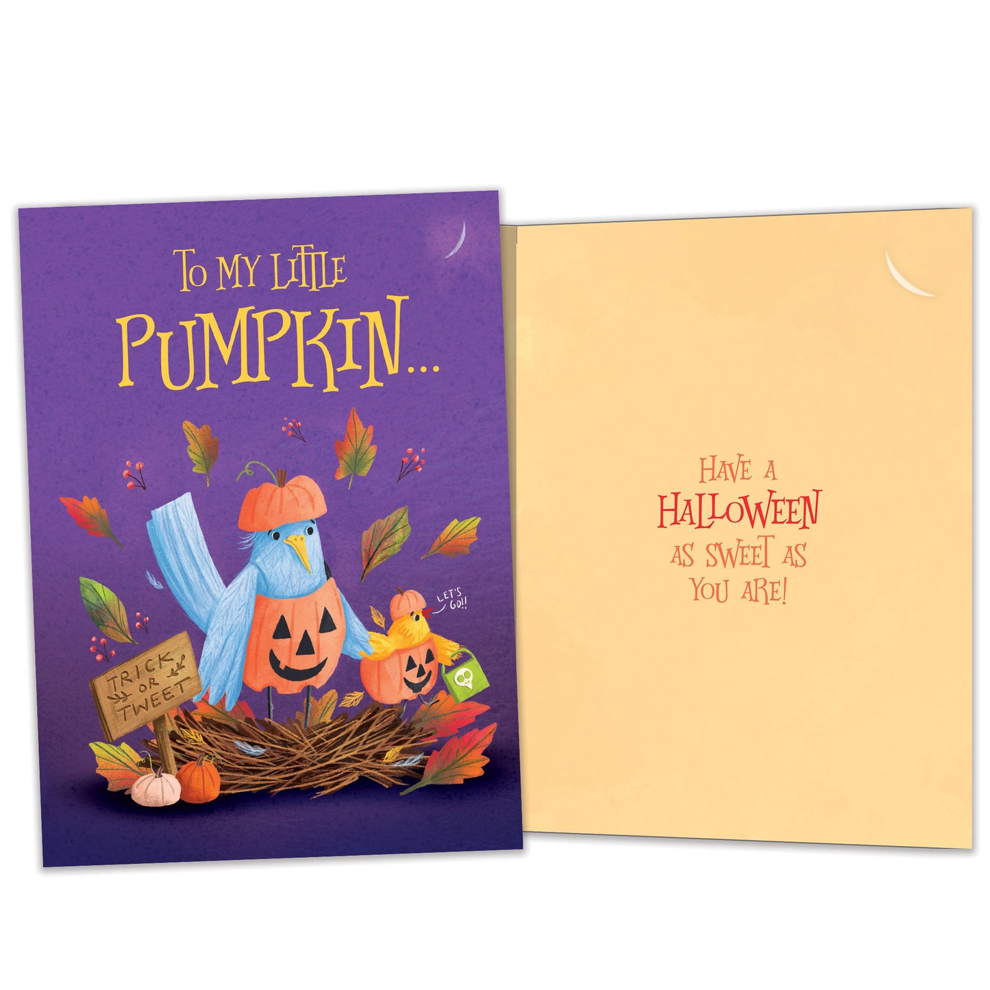 Pumpkin Birds Halloween Card
