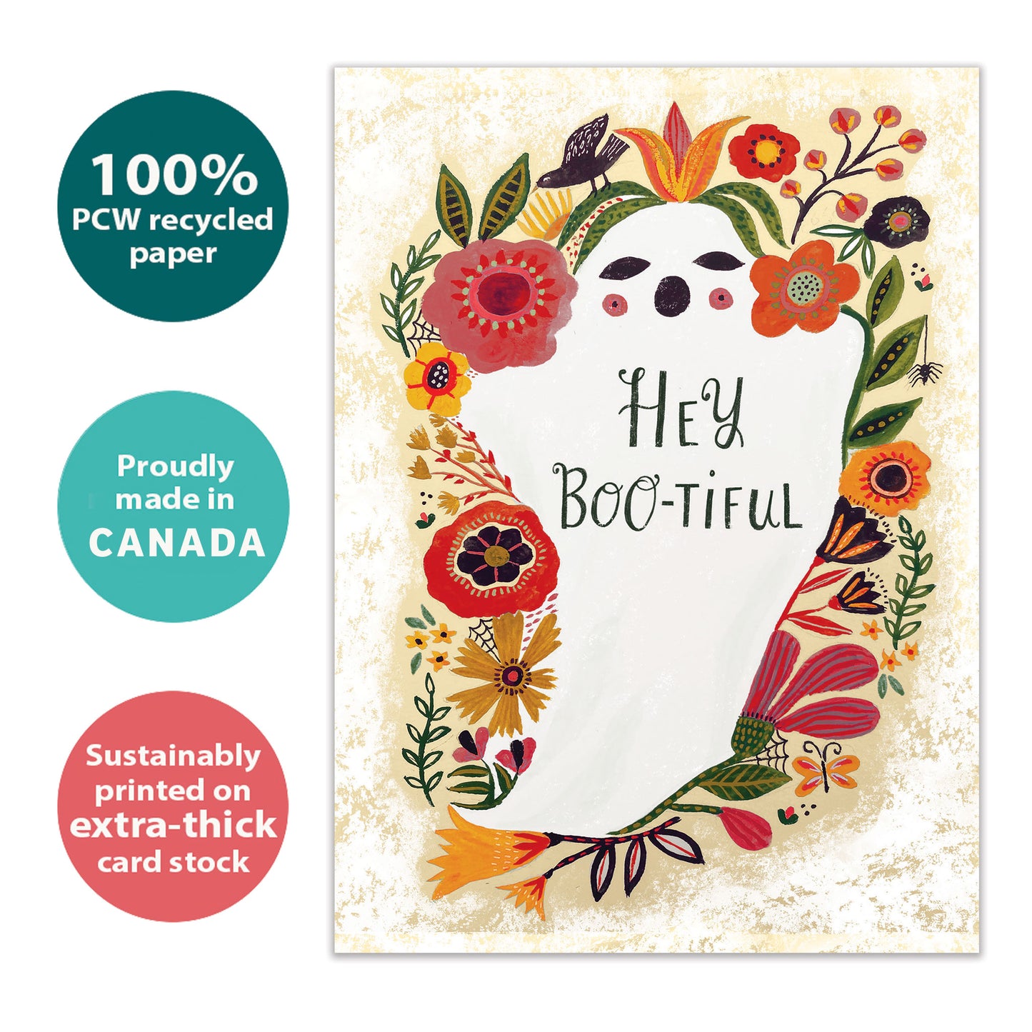 Bootiful Ghost Halloween Card
