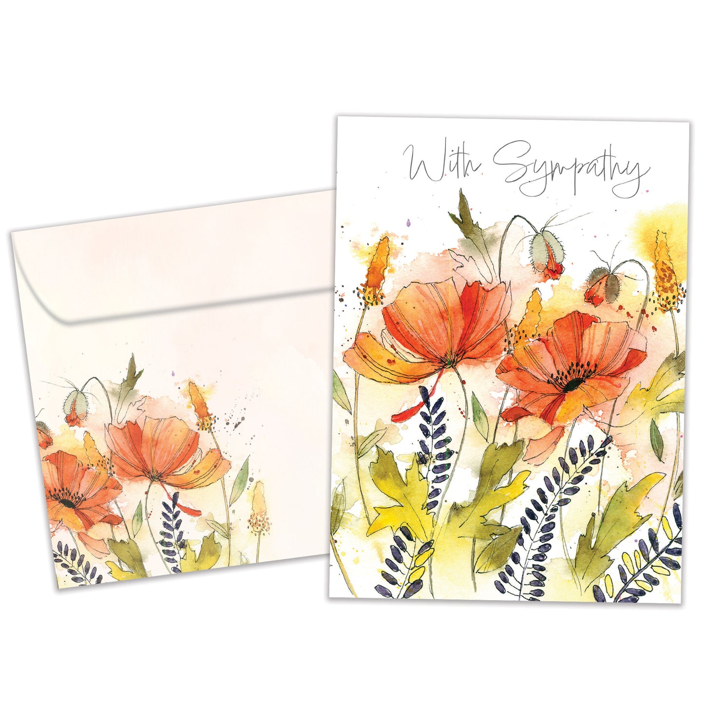Heartfelt Flowers Sympathy Card