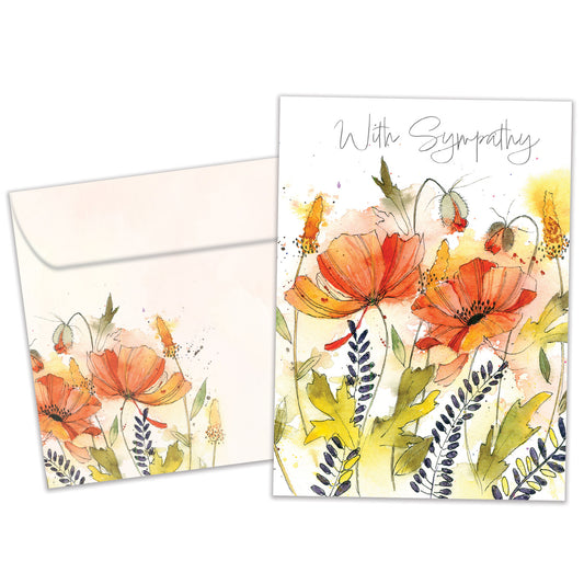 Heartfelt Flowers Sympathy Card