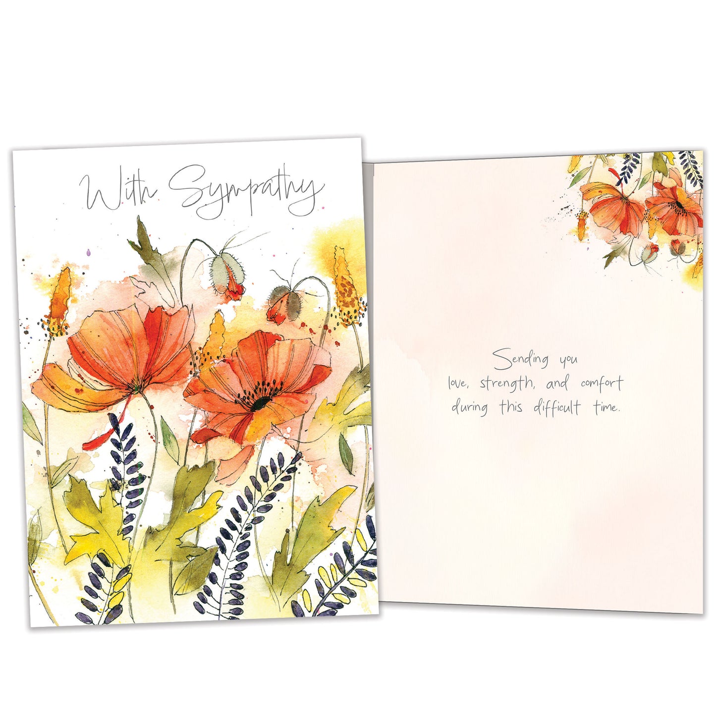 Heartfelt Flowers Sympathy Card