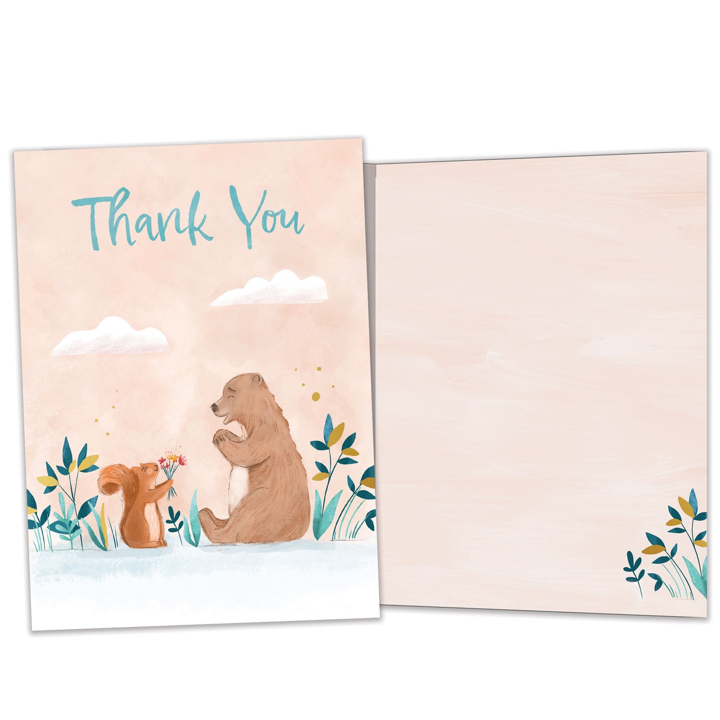 Squirrel Bear Thanks Thank You Card