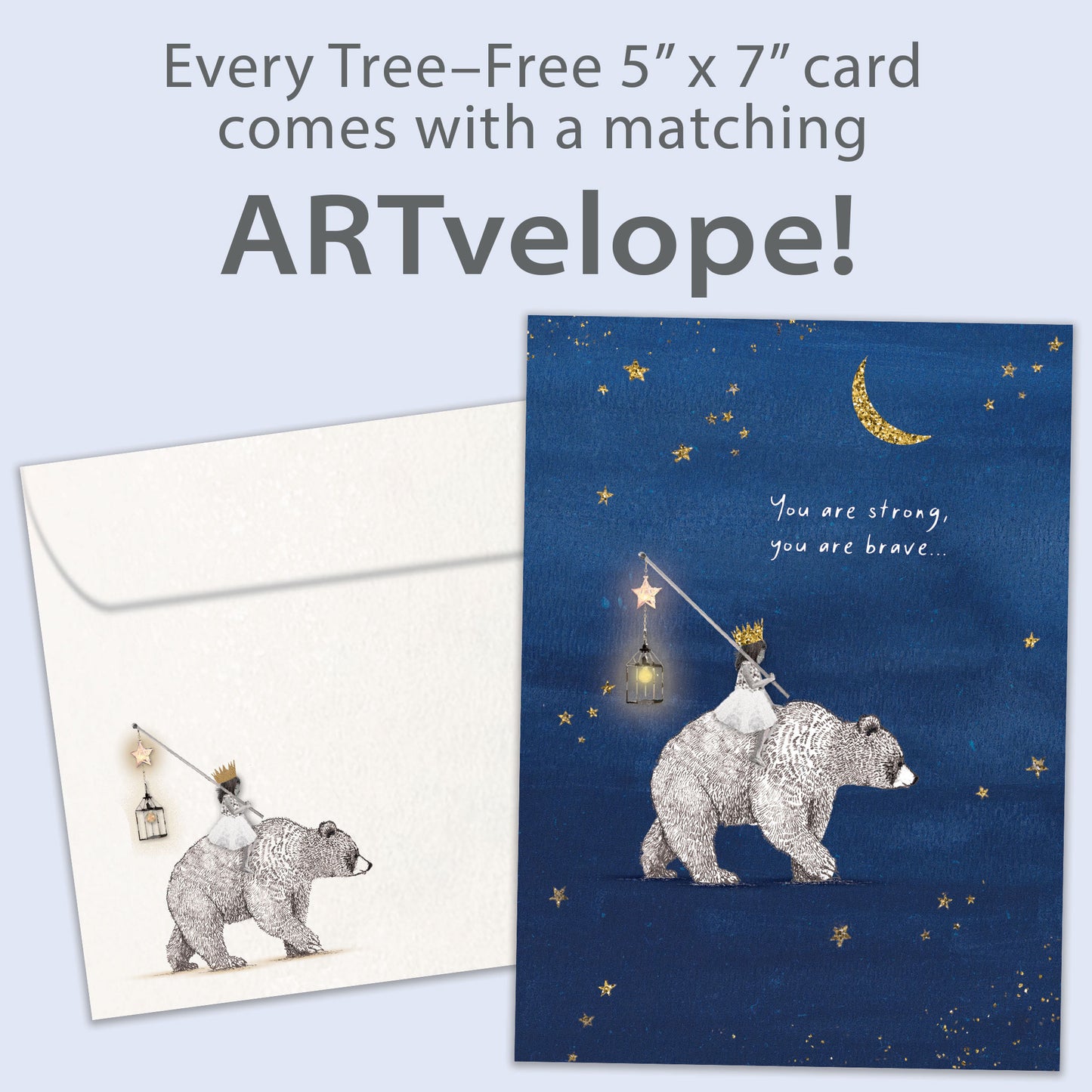 Brave Strong Bear Support & Encouragement Card