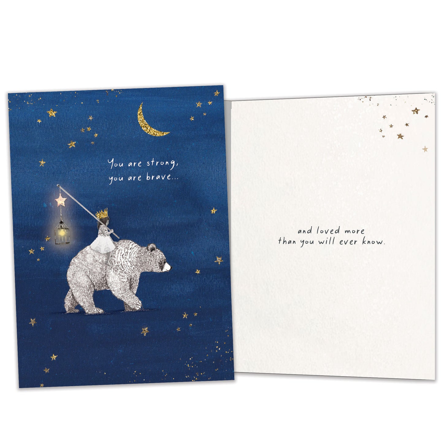 Brave Strong Bear Support & Encouragement Card